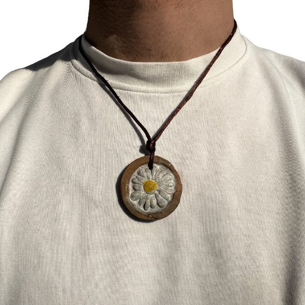 A Necklace in The Shape of an Ishtar Gate Flower, Handmade Locally